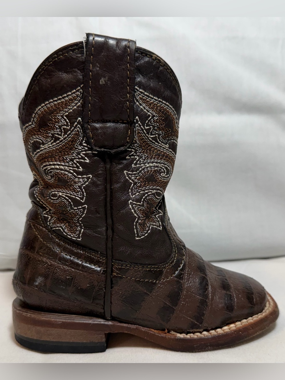 Tanner Mark Genuine Leather Toddler Cowboy Boots Sz 7